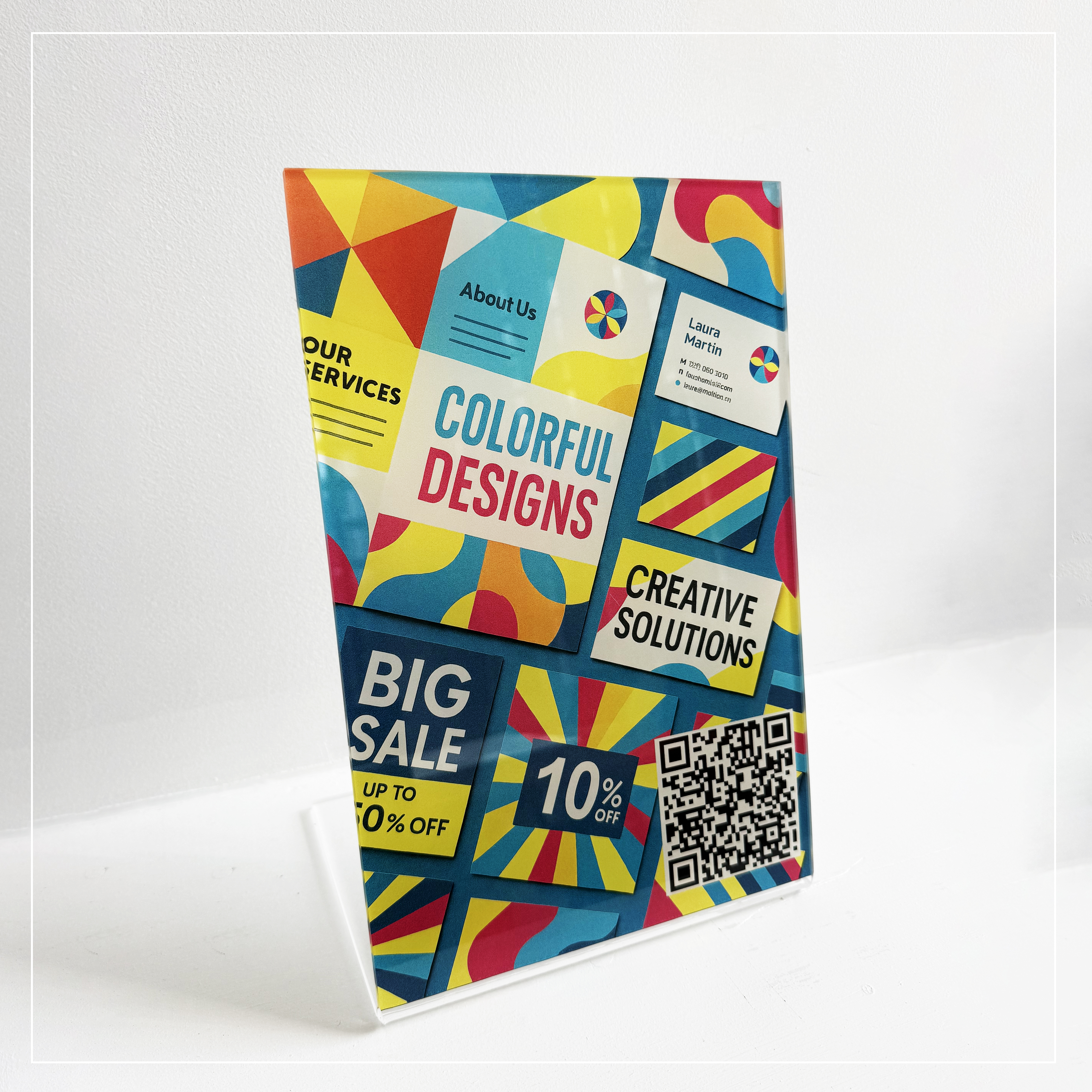 Bent Table Sign Acrylic