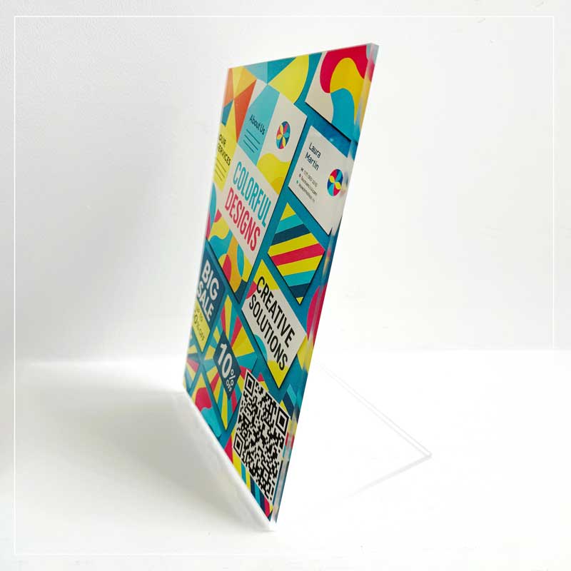 Bent Table Sign Acrylic